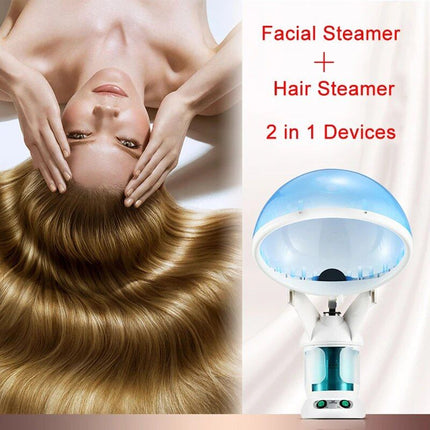 2-in-1 Multifunctional Facial & Hair Steamer with Ozone & Essential Oil Aromatherapy - Wnkrs