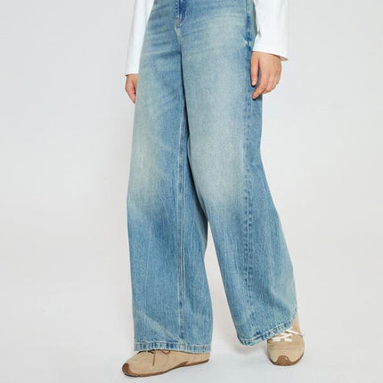 Women's Two-tone High Waist Wide Leg Jeans