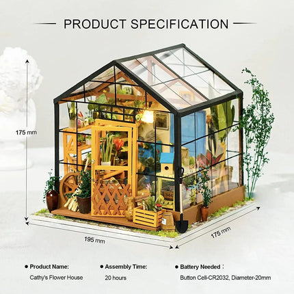 DIY Miniature Greenhouse Dollhouse Kit - Wnkrs