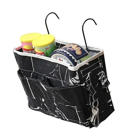 Multi-Purpose Bedside Storage Organizer: Canvas Hanging Pocket for Bedroom Essentials - Wnkrs