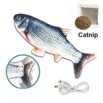 Interactive 3D Plush Fish Toy for Cats - Wnkrs