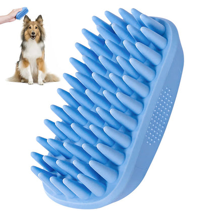 Brosse de bain et de toilettage pour animaux en silicone souple