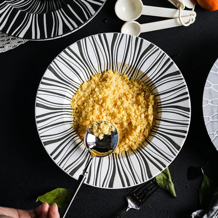 Platos hondos elegantes de cerámica para pastas, sopas y ensaladas