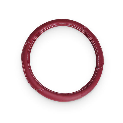 Red Polyurethane Leather Steering Wheel Wrap - Wnkrs