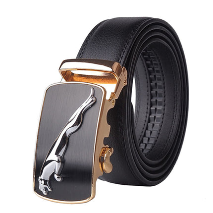 Automatic Buckle Cowhide Leather Belt - Wnkrs