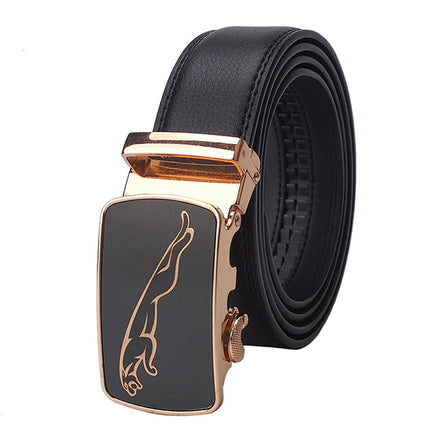 Automatic Buckle Cowhide Leather Belt - Wnkrs