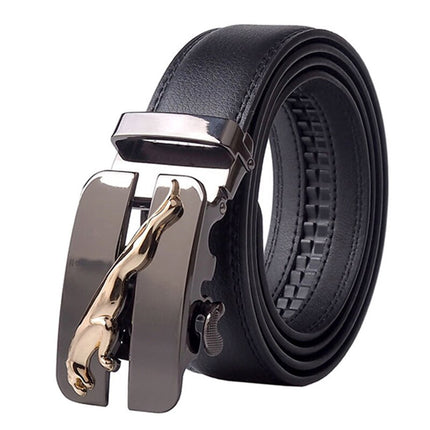 Automatic Buckle Cowhide Leather Belt - Wnkrs