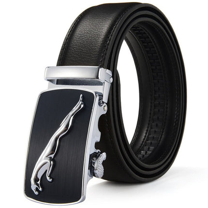 Automatic Buckle Cowhide Leather Belt - Wnkrs