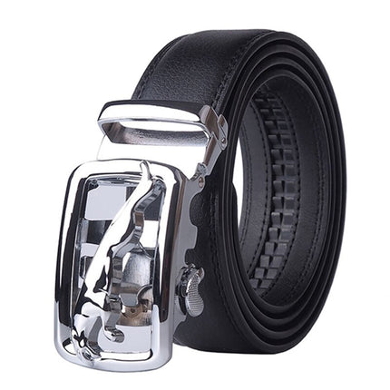 Automatic Buckle Cowhide Leather Belt - Wnkrs