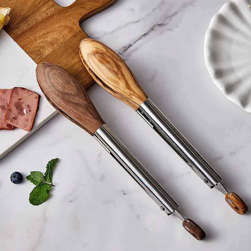 Wooden Cooking and Serving Tongs