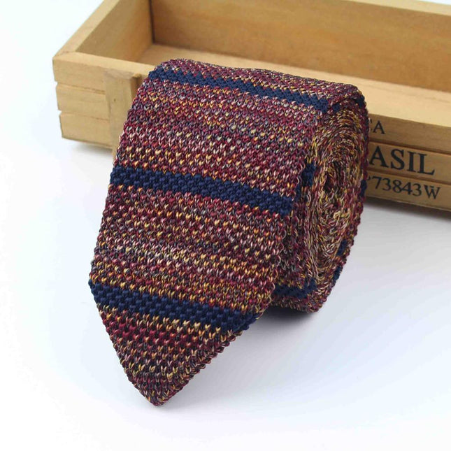 Knitted Striped Classic Men's Ties - Wnkrs