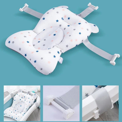 Adjustable Newborn Bath Cushion - Star Pattern, Foldable Baby Bath Seat - Wnkrs