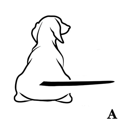 Wagging Dog Tail Car Wiper Decal - Wnkrs