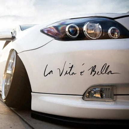 La Vita E Bella Life Quote Car Sticker - Wnkrs