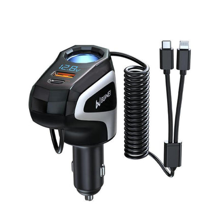 Chargeur de voiture ultra rapide multiport USB et PD 130 W avec prise allume-cigare