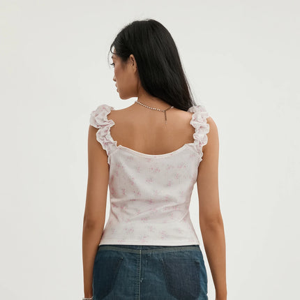 Fairy Grunge Lace Patchwork Crop Top