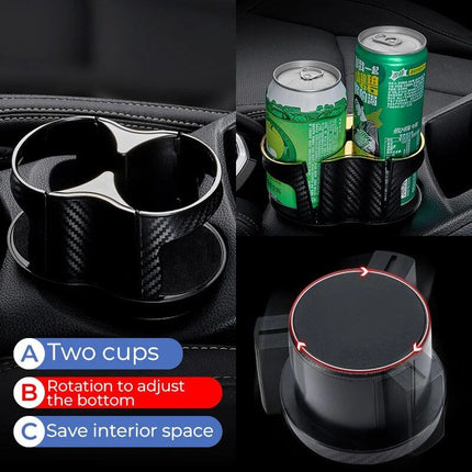 2-in-1 Universal Car Cup Holder Expander with Adjustable Base - Wnkrs