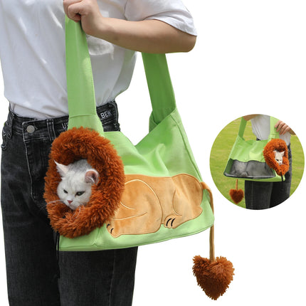 Sac de transport pour chat et chien en forme de lion