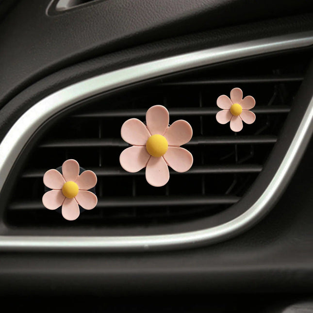 Candy-Colored Five-Petal Daisy Car Perfume Clip - Wnkrs