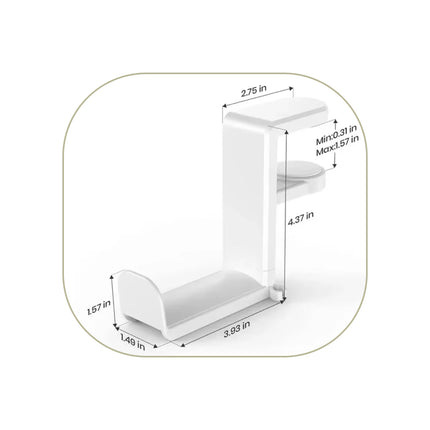 Crochet rotatif à 360° pour casque et organiseur de bureau sans perforation