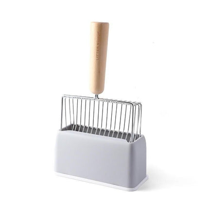 Durable Cat Litter Scoop with Wooden Handle - Wnkrs