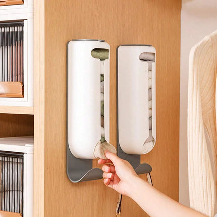 Innovador dispensador de bolsas de plástico para montar en la pared, organizador para la cocina y el hogar