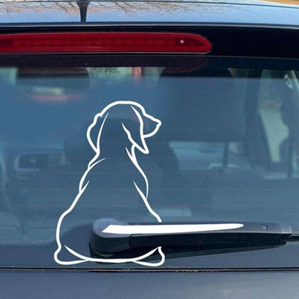 Wagging Dog Tail Car Wiper Decal - Wnkrs