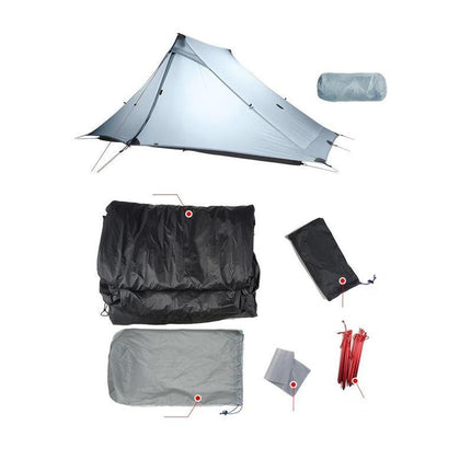 2-Person Outdoor Ultralight Camping Tent - 3 Season Pro Gear - Wnkrs