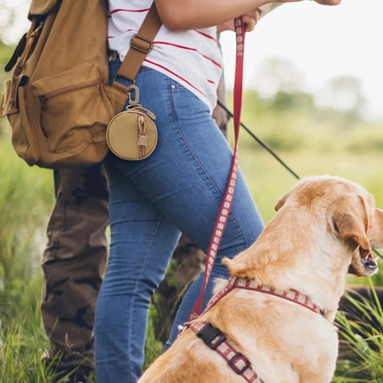 Bolsa táctica portátil para premios para perros con mosquetón giratorio para entrenamiento