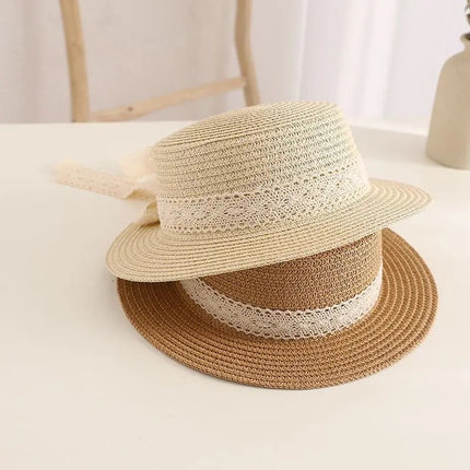 Encantador sombrero de paja de princesa de verano para niños