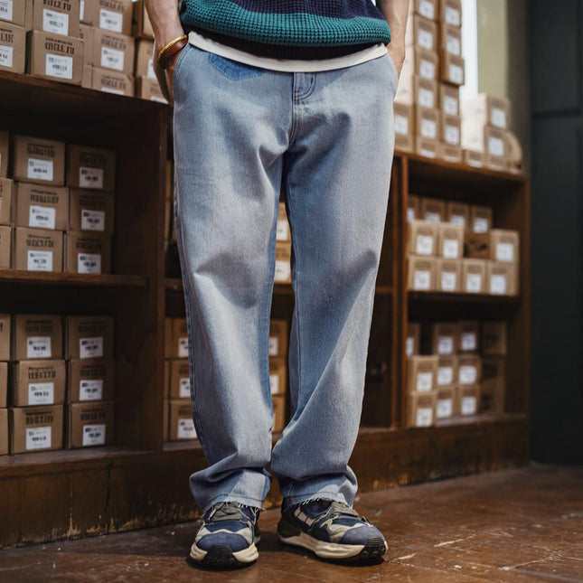 Jean bleu clair en denim pour homme