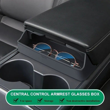 Central Control Armrest Glasses Case for Model 3/Y - Wnkrs