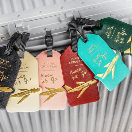 Portable PU Leather Luggage Tag