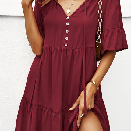 Solid Color Temperament Casual Dress