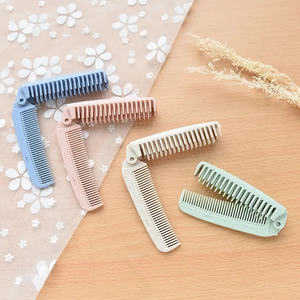 Portable Folding Hair Brush and Comb