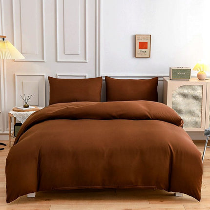 Pure Color Double-sided Four-piece Bedding Set - Wnkrs