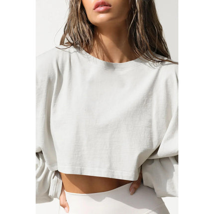 Oversized Streetwear-Inspired Crop Sweatshirt