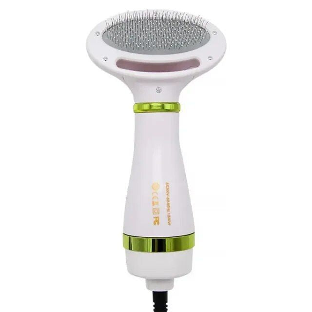 Hair Dryer and Comb Brush Portable Dog Hair Blower Adjustable Temperature Low Noise Pet Grooming Hair Dryer Puppy Fur Blower - Wnkrs