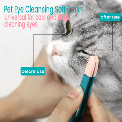 Brosse douce de nettoyage des yeux pour animaux de compagnie