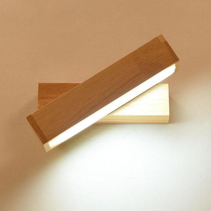 Wooden Nordic Wall Lamp LED Bedroom and Living Room Light