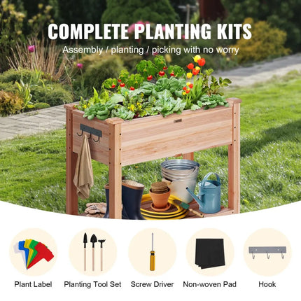 Elevated Wooden Garden Bed Planter Kit