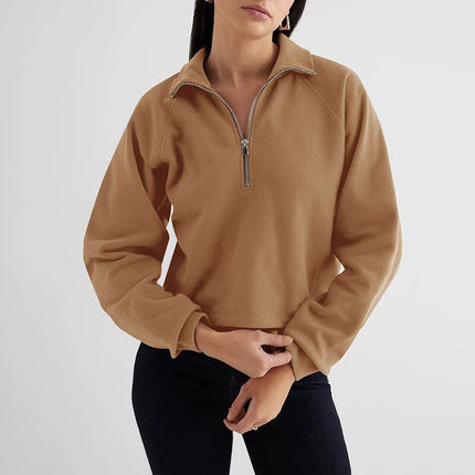 Pull polaire zippé confortable pour l'automne