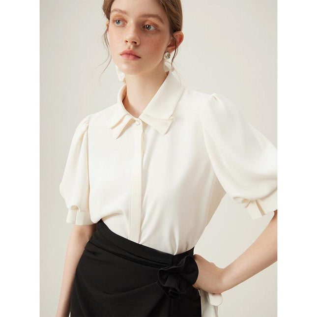 Chemise d'été élégante à col polo pour femme