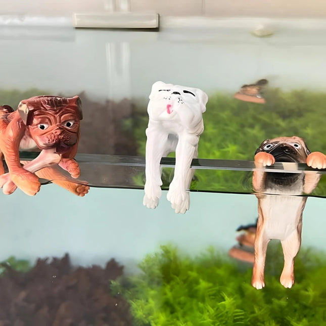 Lot de 3 mini décorations en résine pour aquarium en forme de poulpe