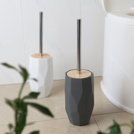 Brosse WC en résine écologique avec manche et base antidérapants