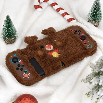 Christmas Theme Cute Plush Protective Case for Nintendo Switch and Joy-Con - Wnkrs