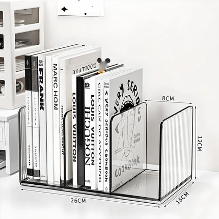 Soporte para libros transparente de escritorio - Organizador de acrílico engrosado