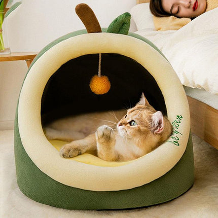 Acogedora cama para gatos cálida y acogedora para el invierno