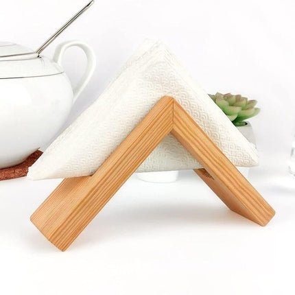 Elegant Wooden Napkin Holder - Decorative Tabletop Napkin Stand for Home & Picnic - Wnkrs