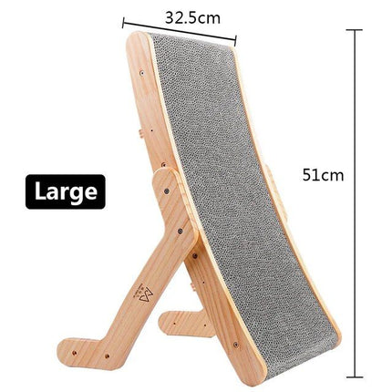 Multi-Functional Wooden Cat Scratcher & Lounge Bed - Wnkrs